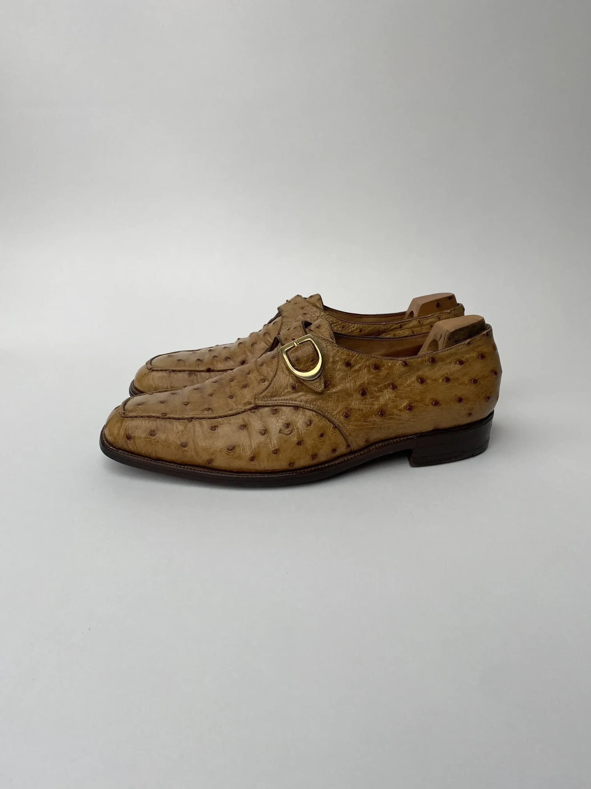 Ostrich quilled all over monk shoes Vadrouille